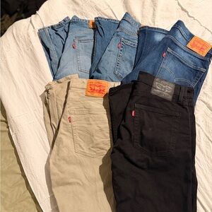 5 Pair Bundle Men’s Levi's 513 Denim Jeans